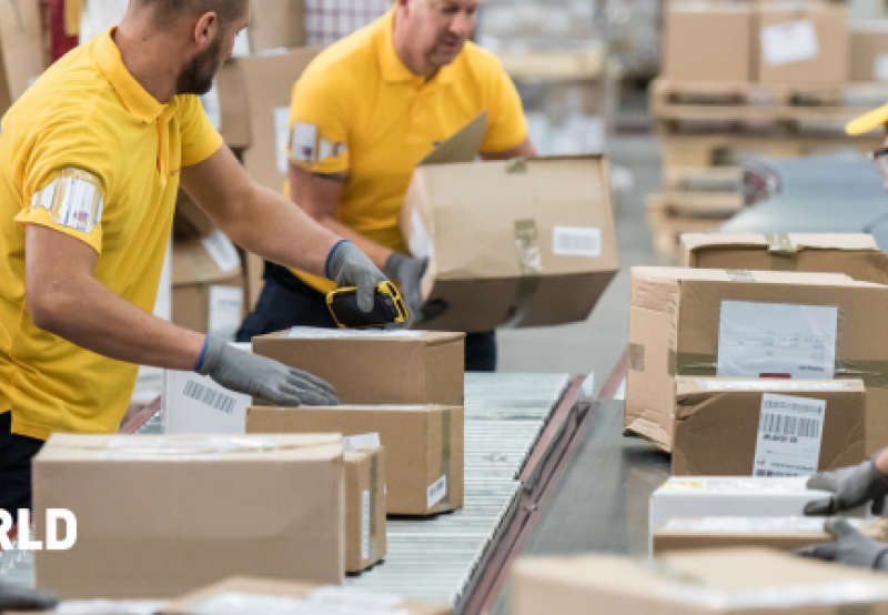 Seasonal workers packaging during the holidays.